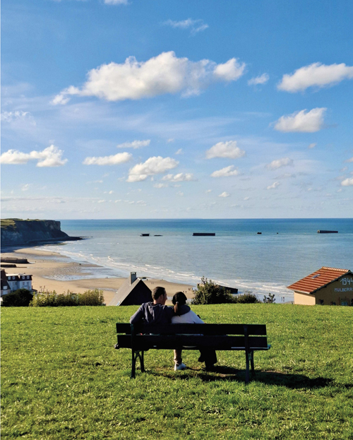 Vue sur la mer à Arromanches